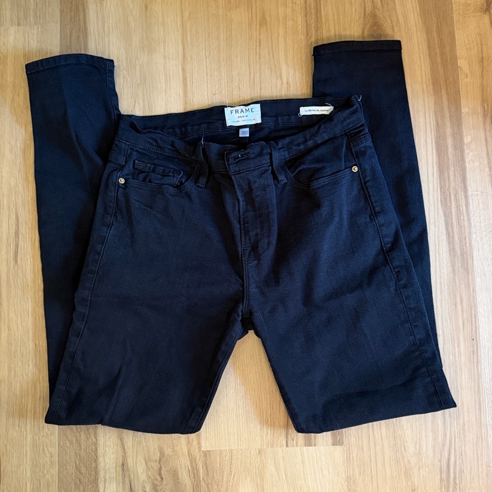 Frame Denim Le Skinny Black Jeans